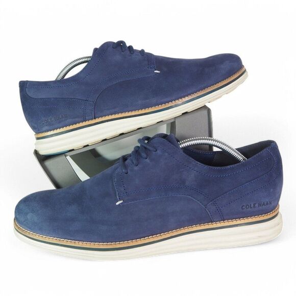 Cole Haan OriginalGrand Cloudfeel Nubuck Casual Oxfords C33811 Navy Men's 11M - Picture 1 of 11